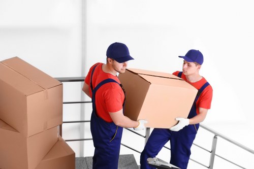 Local moving van helping with residential relocation in Childshill