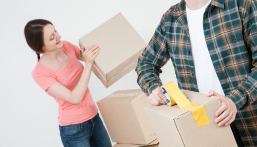 Worker assessing a potential hazard during a move