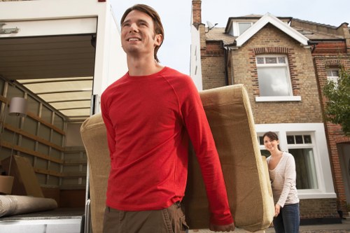 Local moving truck service navigating Childshill streets