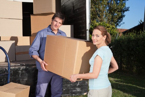 Packing and loading household items for a Childshill move