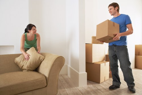 Household furniture being loaded for a Childshill home removal